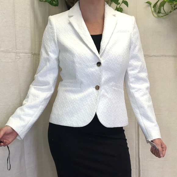 Calvin Klein Jackets & Blazers - ONE LEFT Calvin Klein White eyelet blazer